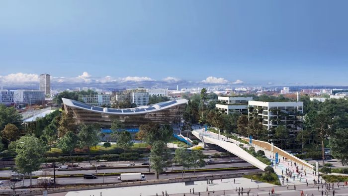 Centro Aquático é localizado na cidade de Saint-Denis