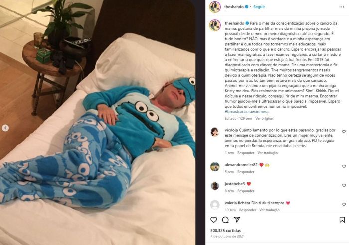 Shannen Doherty em tratamento contra câncer.