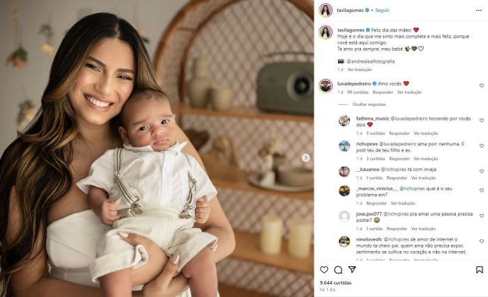 Tavila Gomes e seu filho, Davi Cristiano Ronaldo, recebeu declaração de Luva de Pedreiro