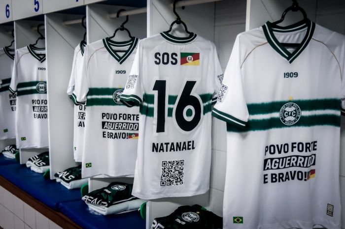 Camisas especiais do Coritiba, em homenagem às vítimas de chuvas do RS