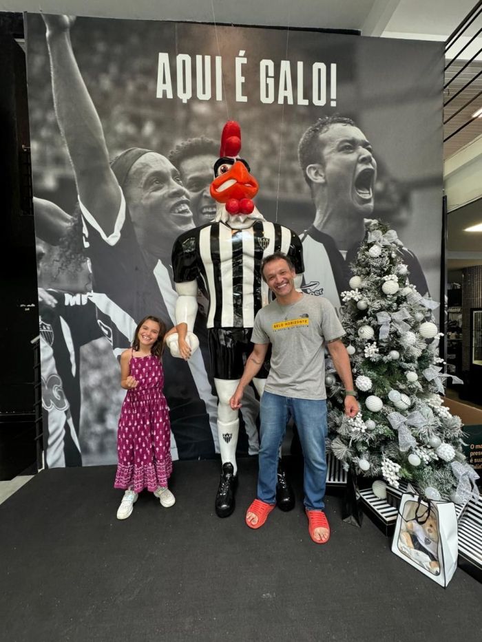 Fábio e sua filha Duda, de 10 anos