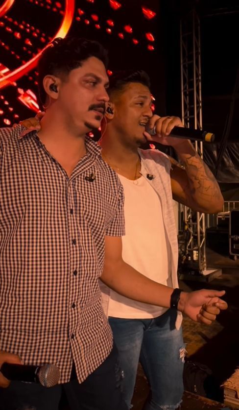 Show da dupla Felipe e Matheus não teve plateia na Expoara; Show da dupla Felipe e Matheus não teve plateia na Expoara;