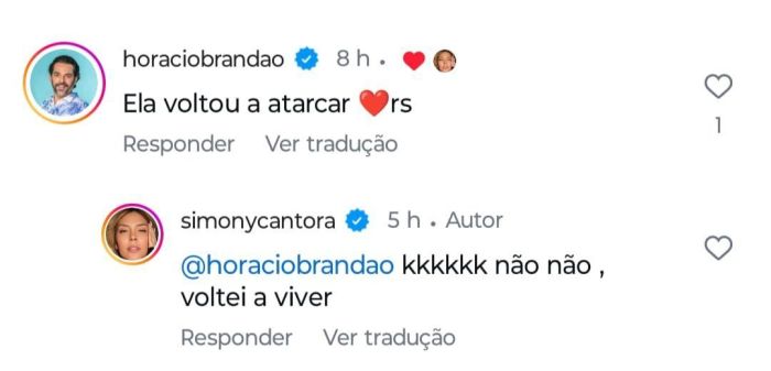 Simony responde seguidor: 
