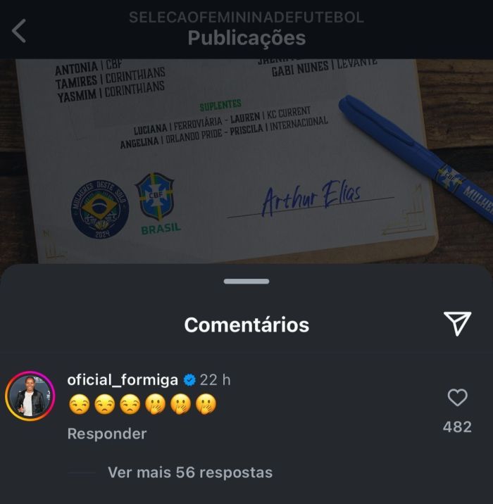 Formiga deixou um comentário 