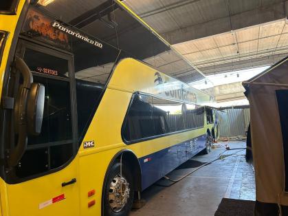 Motorhomes na área interna do Mineirão