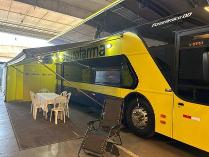Motorhomes na área interna do Mineirão