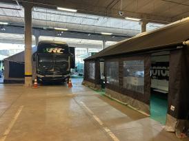 Motorhomes na área interna do Mineirão