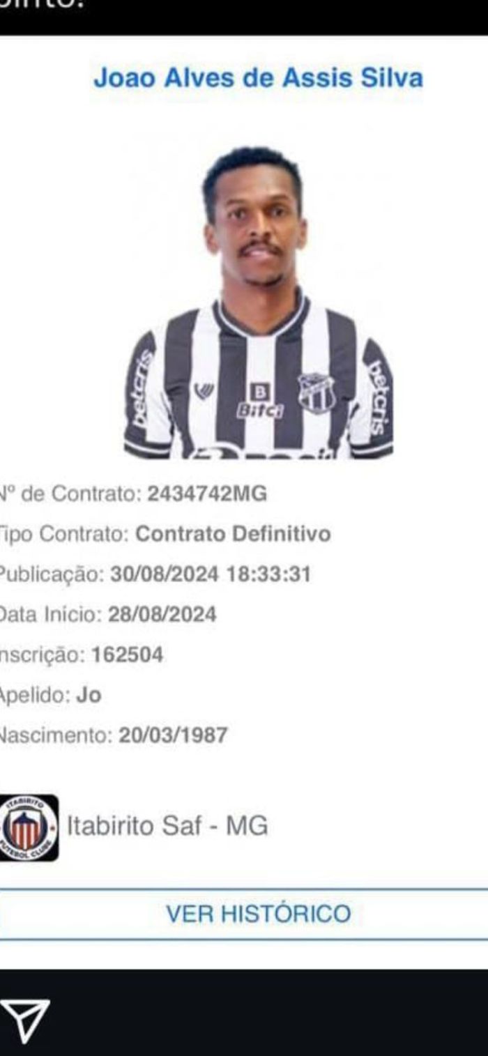 Contrato de Jô publicado no BID