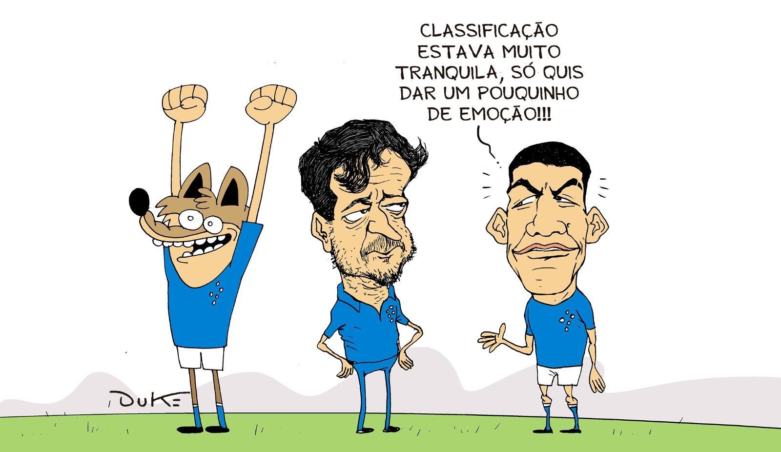 Charge do Duke: mesmo com um a menos, Cruzeiro vai à semi da Sul-Americana