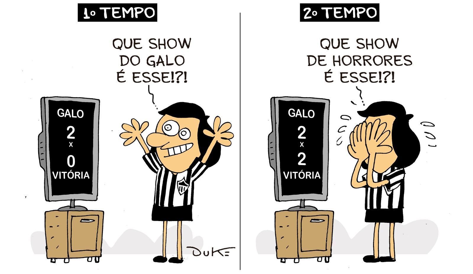 Charge do Duke: o empate do Atlético com o Vitória pelo Brasileiro
