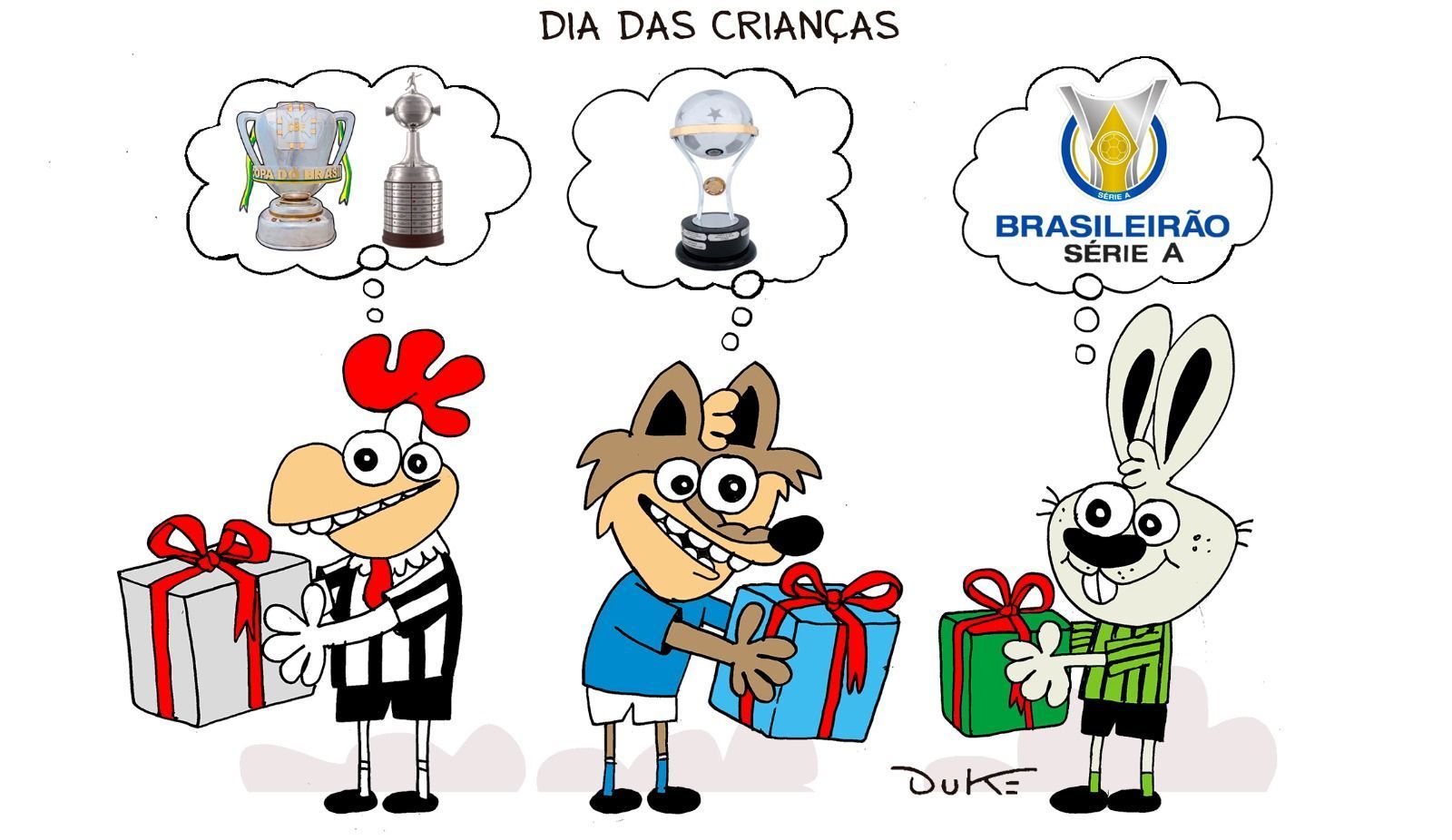 Charge do Duke: o Dia das Crianças de Atlético, Cruzeiro e América