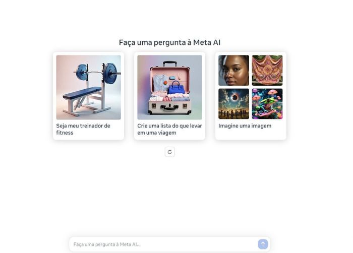 Imagem do site do Meta AI 