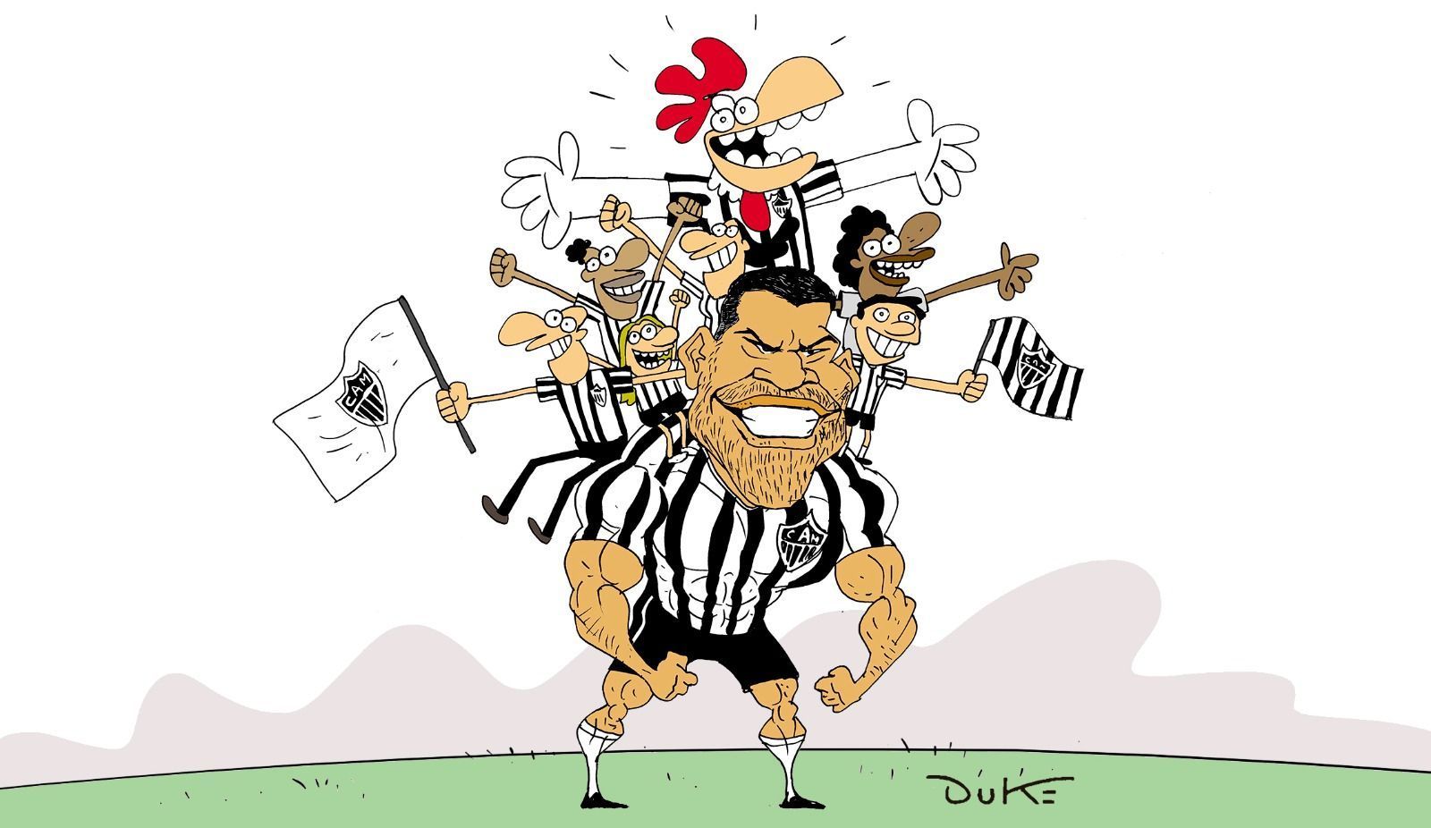 Charge do Duke | Hulk leva o Galo e a torcida nas costas para a final da Copa do Brasil