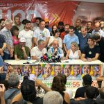 Prefeito reeleito, Fuad Noman (PSD), faz discurso da vitória em comitê de campanha