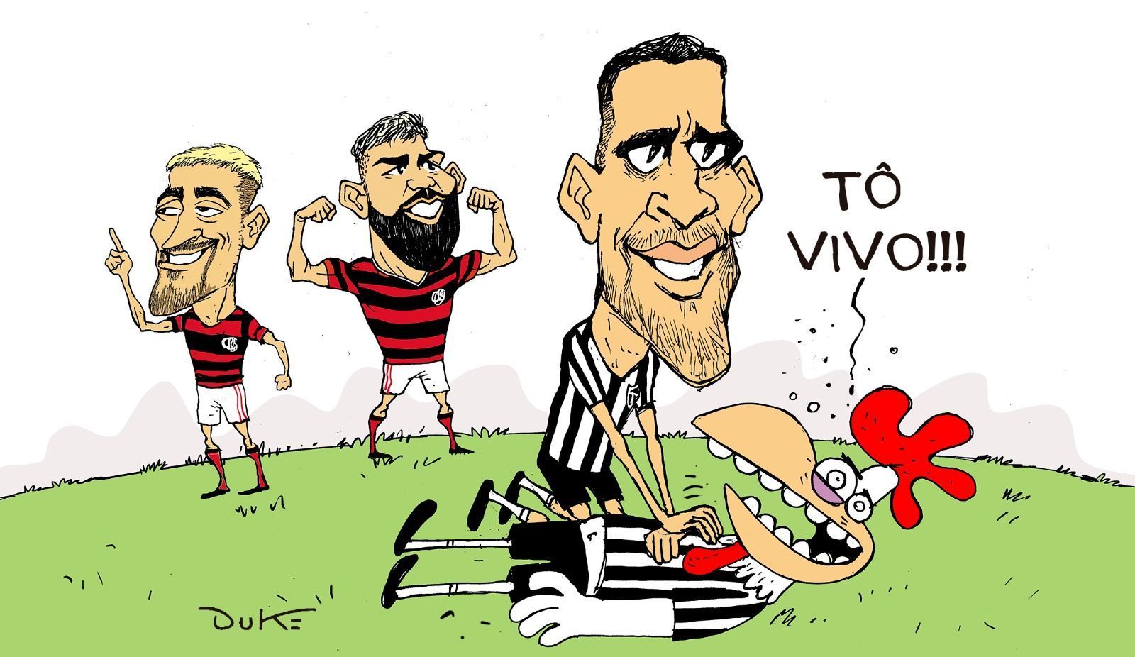 Charge do Duke: a vitória do Flamengo sobre o Atlético na Copa do Brasil