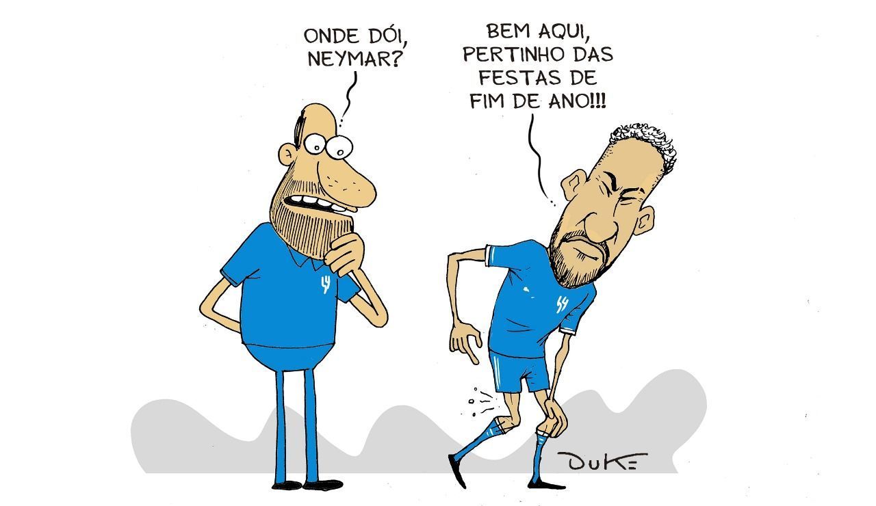 Charge do Duke: a lesão de Neymar