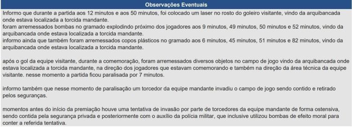 Súmula da partida entre Atlético e Flamengo, na Arena MRV