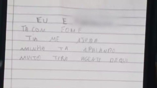 Adolescente salva mãe de cárcere privado ao escrever bilhete para vizinha