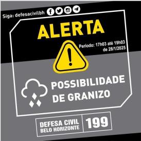 Alerta granizo 28/01