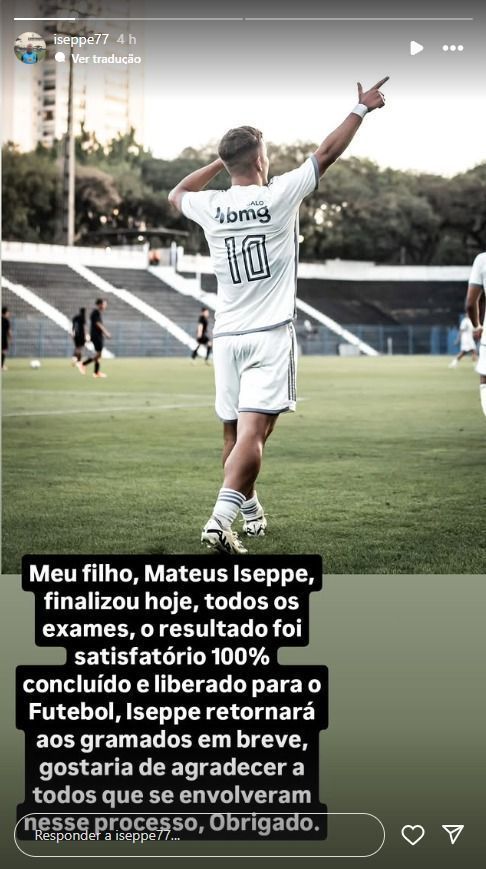 O story de Iseppe, joia do Atlético O story de Iseppe, joia do Atlético