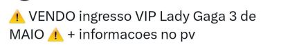 Cambistas vendem 'Ingressos VIP' de show de Lady Gaga em Copacabana