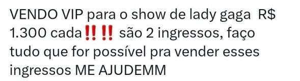 Cambistas vendem 'Ingressos VIP' de show de Lady Gaga em Copacabana