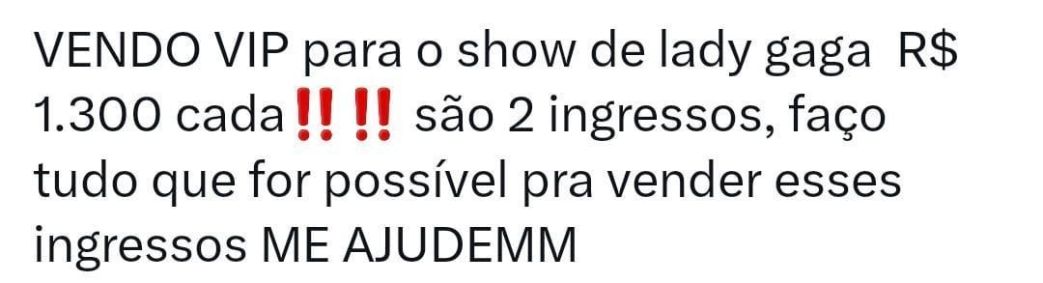 Cambistas vendem 'Ingressos VIP' de show de Lady Gaga em Copacabana