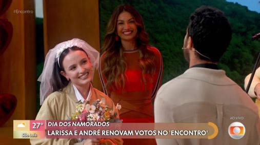 Larissa Manoela e Andre Luiz no Encontro
