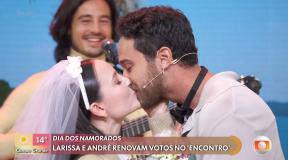 Larissa Manoela e Andre Luiz no Encontro