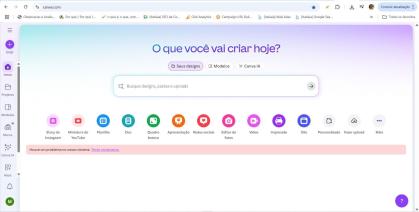 Usuários relatam problemas com Canva na manhã deste sábado (21)