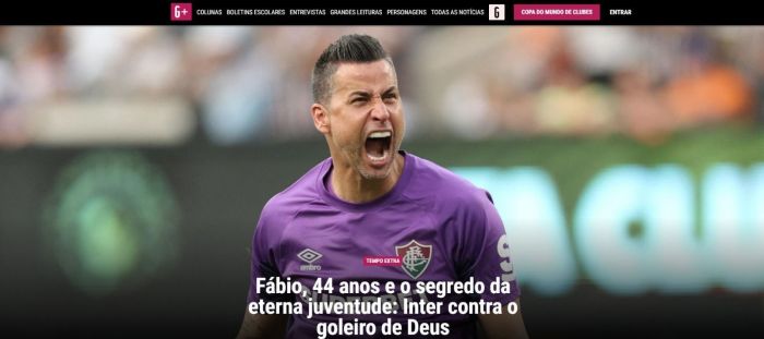 Reportagem da Gazzetta dello Sport sobre Fábio, goleiro do Fluminense