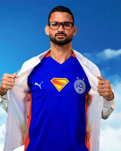 Nova camisa do Bahia com temática do Superman