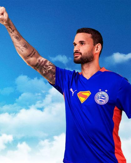 Nova camisa do Bahia com temática do Superman