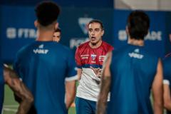 Renato Paiva em seu primeiro dia como treinador do Fortaleza