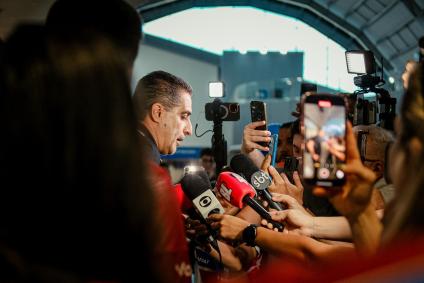 Renato Paiva em seu primeiro dia como treinador do Fortaleza