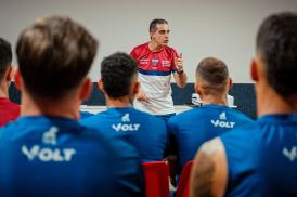 Renato Paiva em seu primeiro dia como treinador do Fortaleza