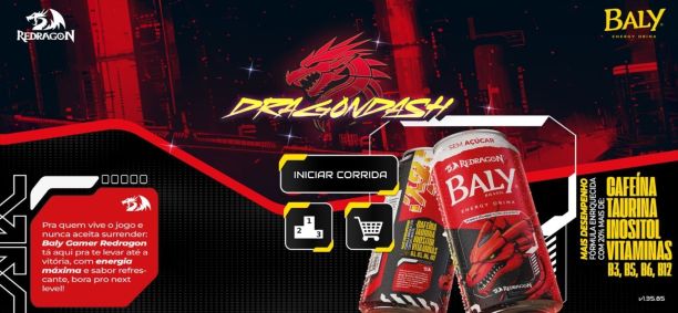Dragondash, game em parceria da Redragon com a Baly