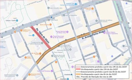 Alterações trânsito Rio de Janeiro