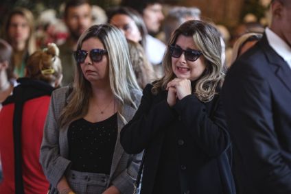 Mylena Ciribelli no velório de Preta Gil