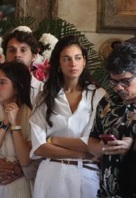 Thiaguinho, Carol Peixinho e Alane Dias no velório de Preta Gil