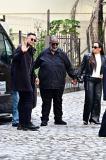 Pericles, Xandy e Carla Peres no velório de Preta Gil