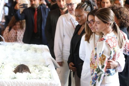 Janja no velório de Preta Gil