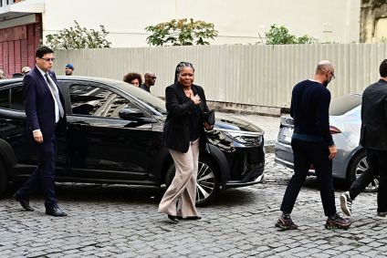 Margareth Menezes no velório de Preta Gil