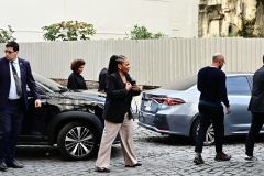 Margareth Menezes no velório de Preta Gil