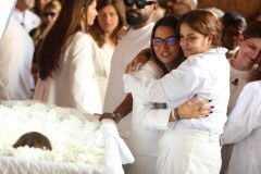 Jude Paulla no velório de Preta Gil