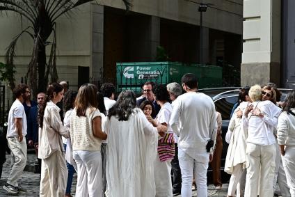 Gilberto Gil e família em velório de Preta Gil