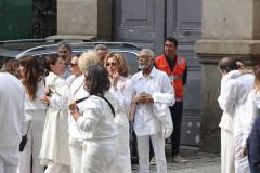 Gilberto Gil e família no velório de Preta Gil