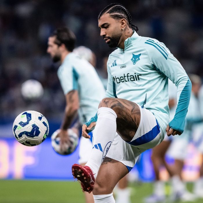 Gabigol no aquecimento da partida entre Cruzeiro e CRB Gabigol no aquecimento da partida entre Cruzeiro e CRB