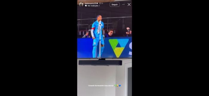 Suárez celebra atuação de Neymar diante do Juventude Suárez celebra atuação de Neymar diante do Juventude