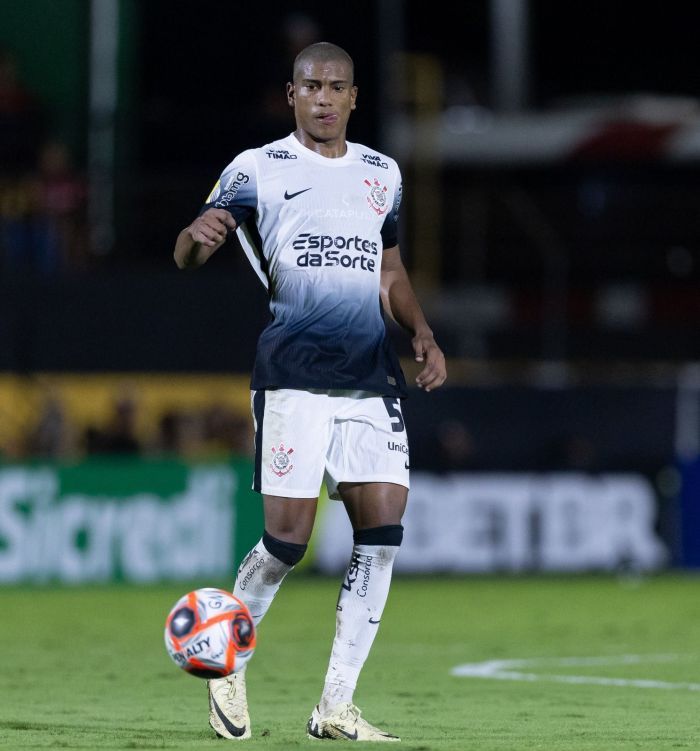João Vitor, durante Corinthians x Novorizontino, pelo Paulista
